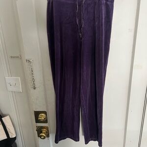 Plush Velvet Lounge Pants in Deep Purple
